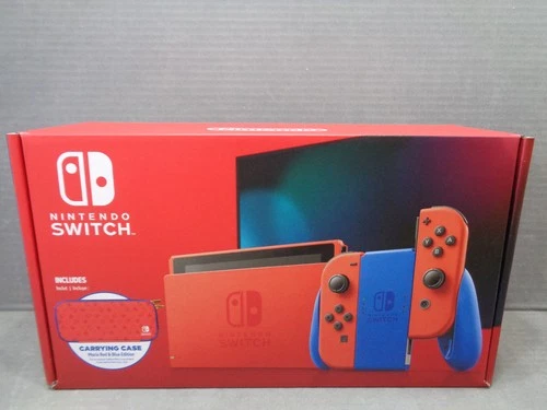 Nintendo Switch Console HAC-001(-01) Mario Red & Blue Edition - 32GB New!