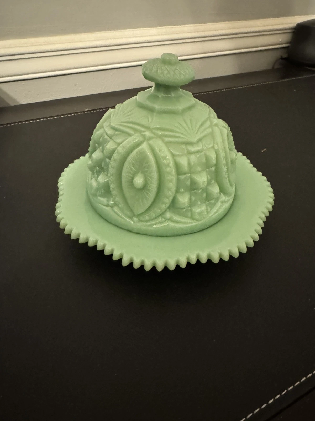 Vintage Jadeite Glass ButterDish with Lid