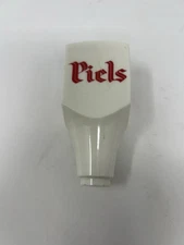 VTG Bakelite Piels Beer Tap Handle 4” White With Red Font Flaw