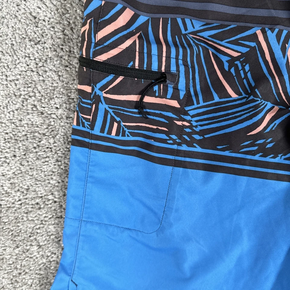 Pantalones Cortos Patagonia Para Hombre 36 Lluvia Helecho Rayas Puerto Azul Elastizados Ajustados Board Shorts Foto 3 de 4