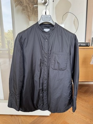Apesi - schwarze leichte Jacke Overshirt aus Nylon Gr. L