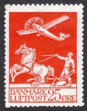 DENMARK 1925 SC #C3 F/VF MNH** 25o Air Post  cv $110.00  *Bay Stamps*