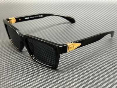 VERSACE VE4490U GB1 87 Black Grey Men's 55 mm Sunglasses