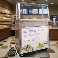 Ice Cream Maker Frozen Yogurt Roll Machine Fried Ice Cream Commercial 6 Buckets