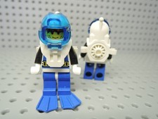 Lego Figur Aquazone Aquanaut Taucher 1 + Flossen aqu001a 6104