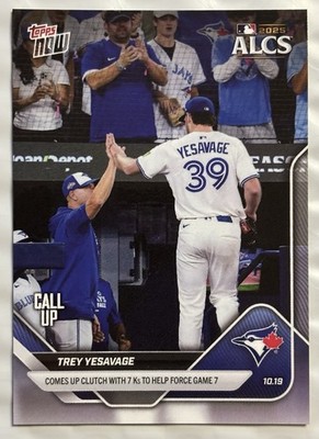 Trey Yesavage - 2025 MLB Topps NOW Card 887 CALL-UP ALCS WIN Image Variation SP