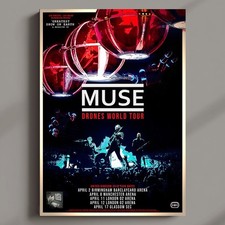 Muse Drones World Tour 2016 UK Poster MULTI-PRINT or Three FRAMED Options NEW