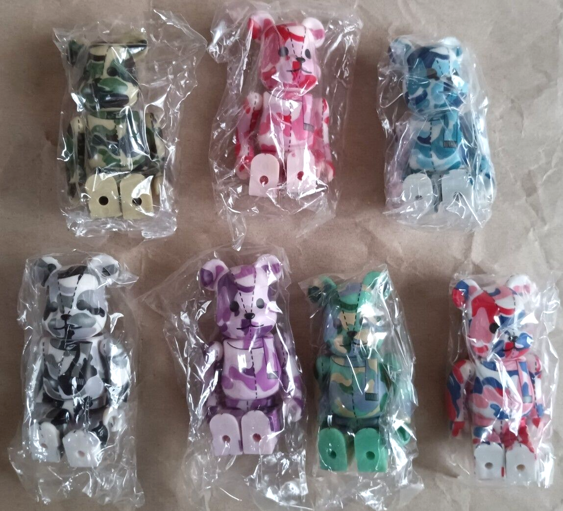 BE@RBRICK BAPE PLAY 100% Series 1 Complete Figure Set of 7 BE@RBRICK BAPE PLAY 100% Series 1 Complete Figure Set of 7