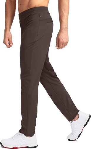Men's Slim Fit Stretch Golf Pants with Zipper Pockets for Versatile Activities - Picture 4 of 8