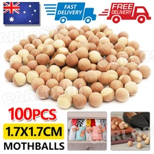 100pcs Safe Effective Cedar Mothballs Natural Scented Clothes Insect Repellent