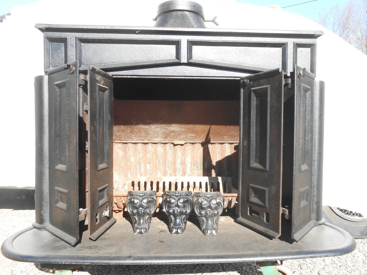 Vintage Ben Franklin Black Cast Iron Wood Burning Stove Pick-Up Only | eBay