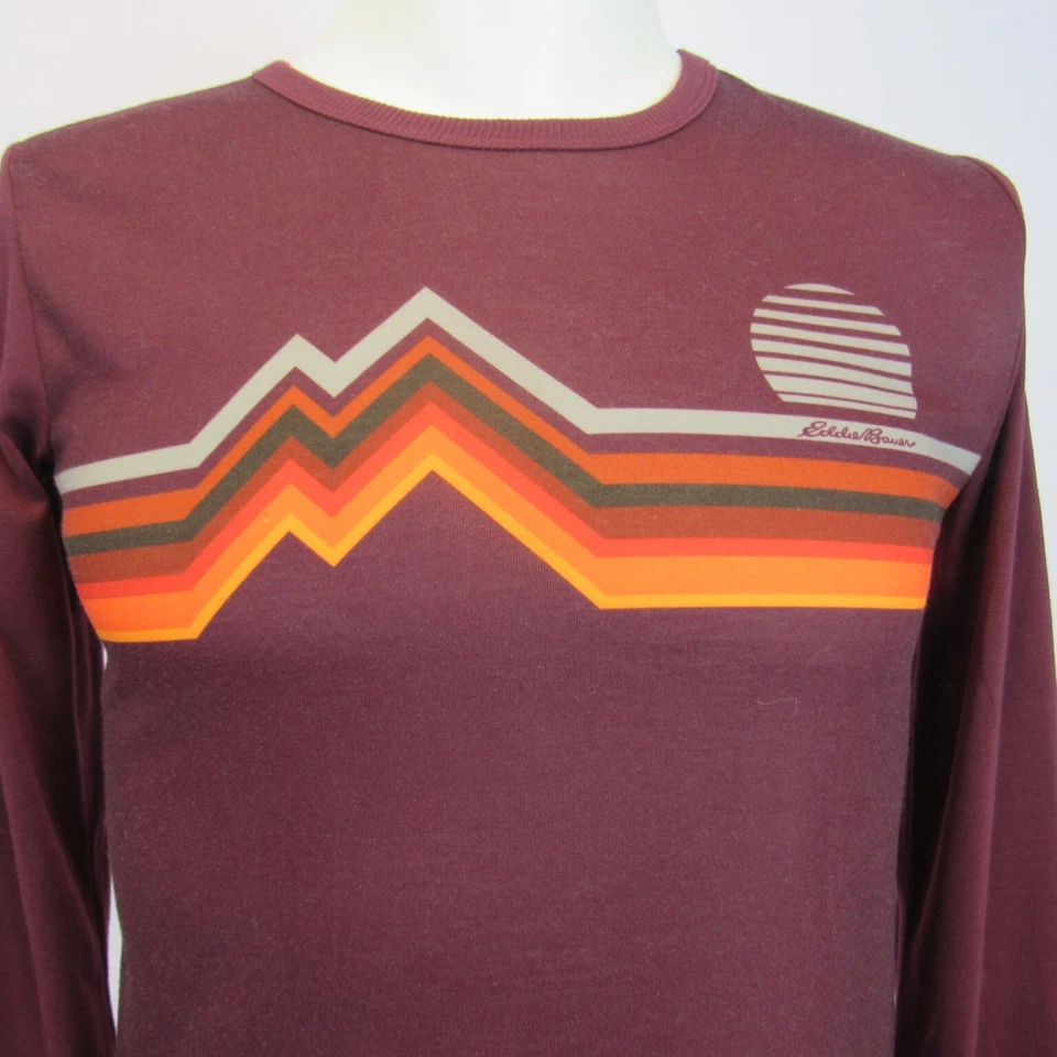 Camisa Eddie Bauer Niño Grande Manga Larga Granate Estampado Gráfico Informal ¡BONITA! Foto 2 de 4