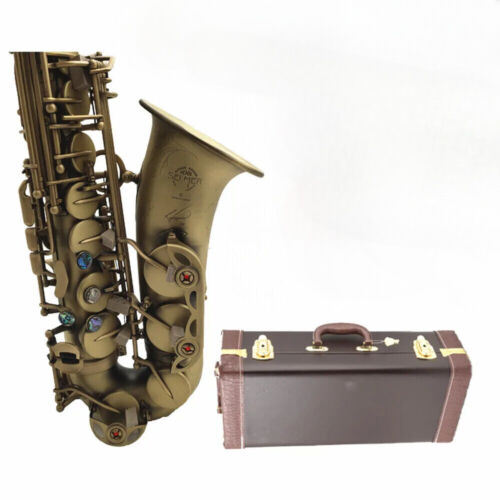Alto Saxophone 54 Antique Copper Plated E-flat sax With Mouthpiece Free Ship