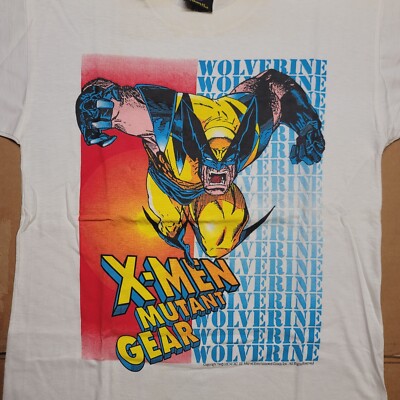 DEADSTOCK Vintage 1993 X-Men Mutant Gear Wolverine Marvel Comics T