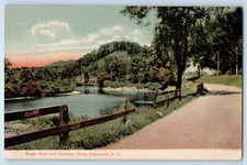 1905 Claremont New Hampshire NH Vintage Postcard Sugar River Carriage Drive Road