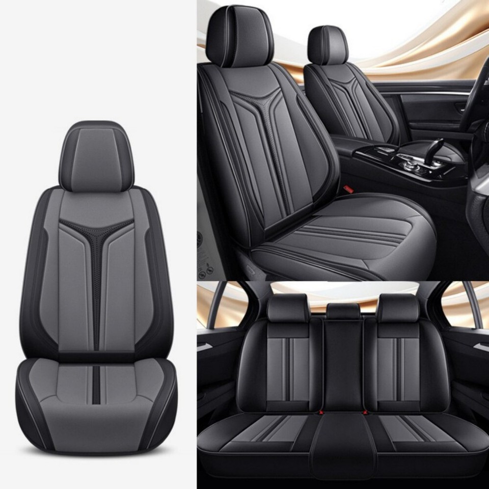 Car Seat Cover For Acura TL, Premium 5 Seats Pu Leather Seat Cushion Protector Front Rear Full Set For Rdx Rlx Tlx Tsx Zdx Black Blue