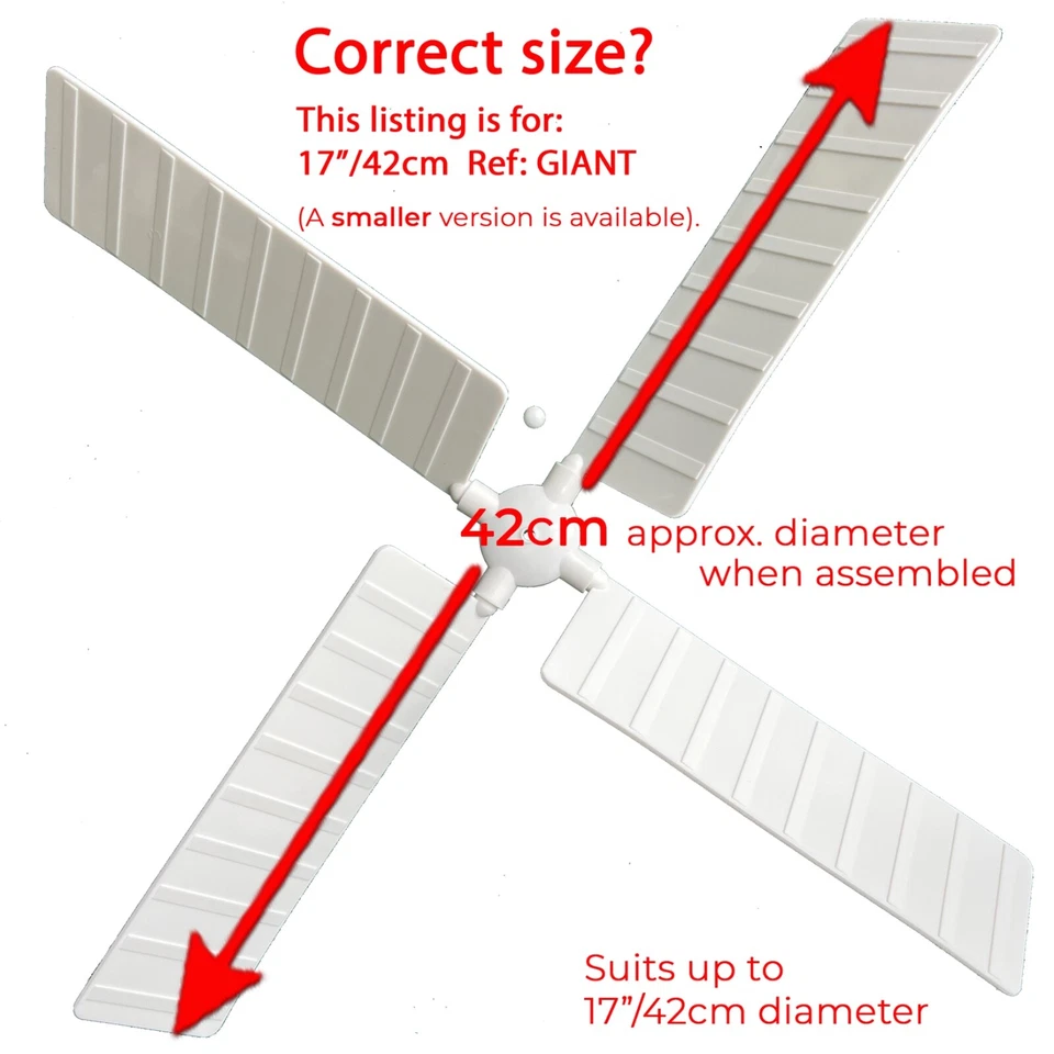 GARDEN WINDMILL SAILS - Ref: GIANT (42cm) GENUINE MOULDED REPLACEMENT BLADES. UK - Image 3 of 4
