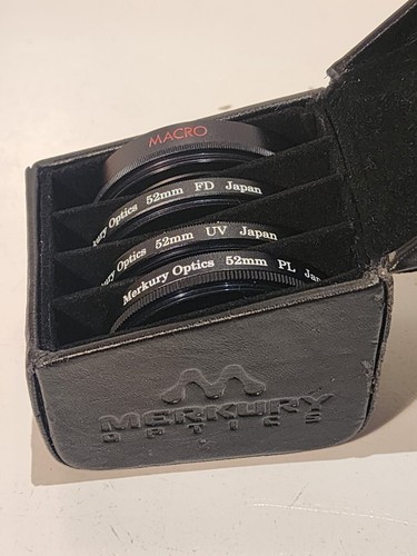 Merkury Mercury Optics 4-Piece 52mm Filter Set (FD, UV, PL, & MACRO in Case - Picture 12 of 17
