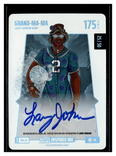 Bo Jackson Battle Arena Grand-Ma-Ma Ice Auto /50 Larry Johnson 175 Power