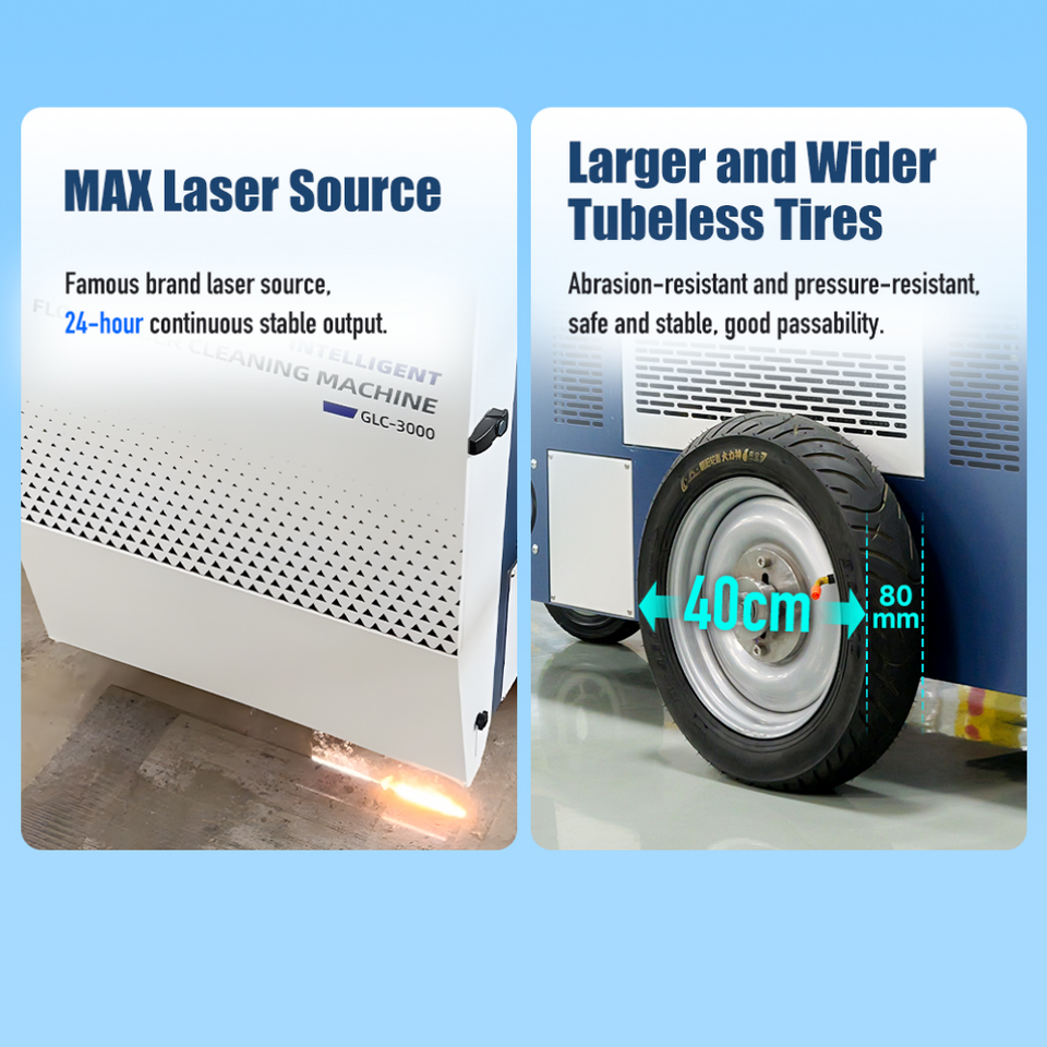 Floor Laser Cleaning Machine Metal Stone Floor Rust Paint Oxide Layer