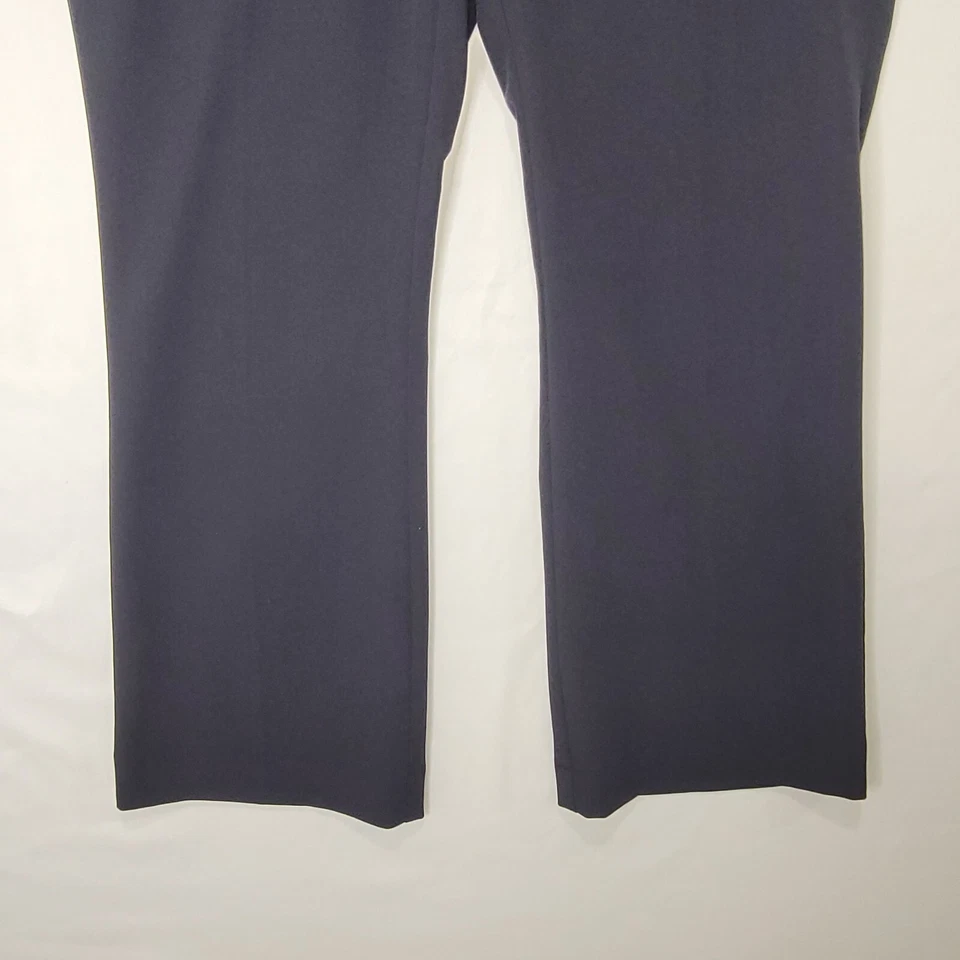 Pantalones de vestir usados en excelente estado para mujer talla 10 Worthington calce moderno azul marino elástico dobladillo ancho Foto 4 de 4