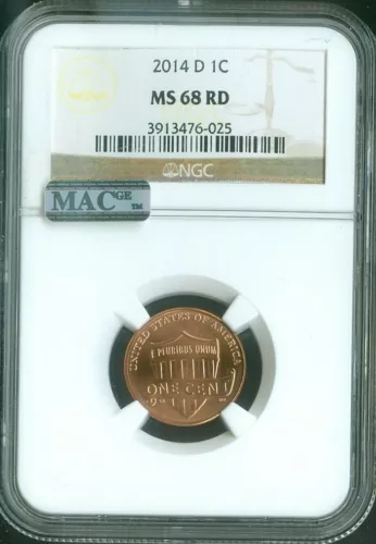 2014-D Lincoln Cent NGC MS67 RD Quality