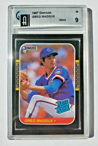 1987 Donruss #36 Greg Maddux Rookie Card GAI Mint 9 - RC