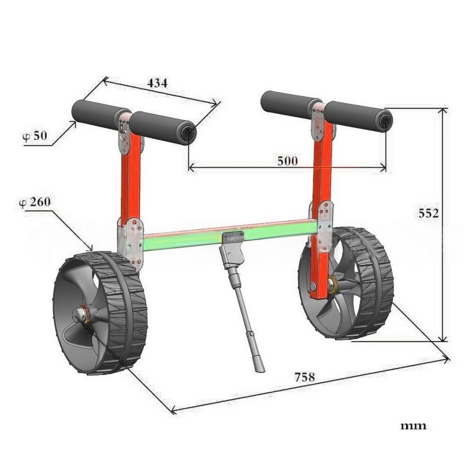 Kayak Cart Accessory for Convenient Transportation of Your Favorite