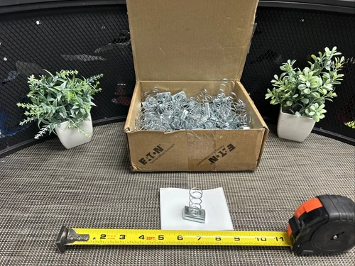 100 QTY! Bulk Lot- Eaton B-Line N228 Zinc Plated 3/8 Spring Lock Nut Lot -NEW!