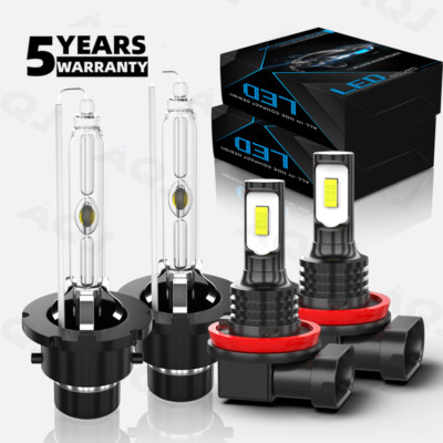 For Infiniti M37 2011 2012 2013 Xenon HID Headlight High/Low+Fog Ligh 4PCS Bulbs