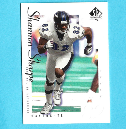 2000 SP Authentic #8 Shannon Sharpe Baltimore Ravens