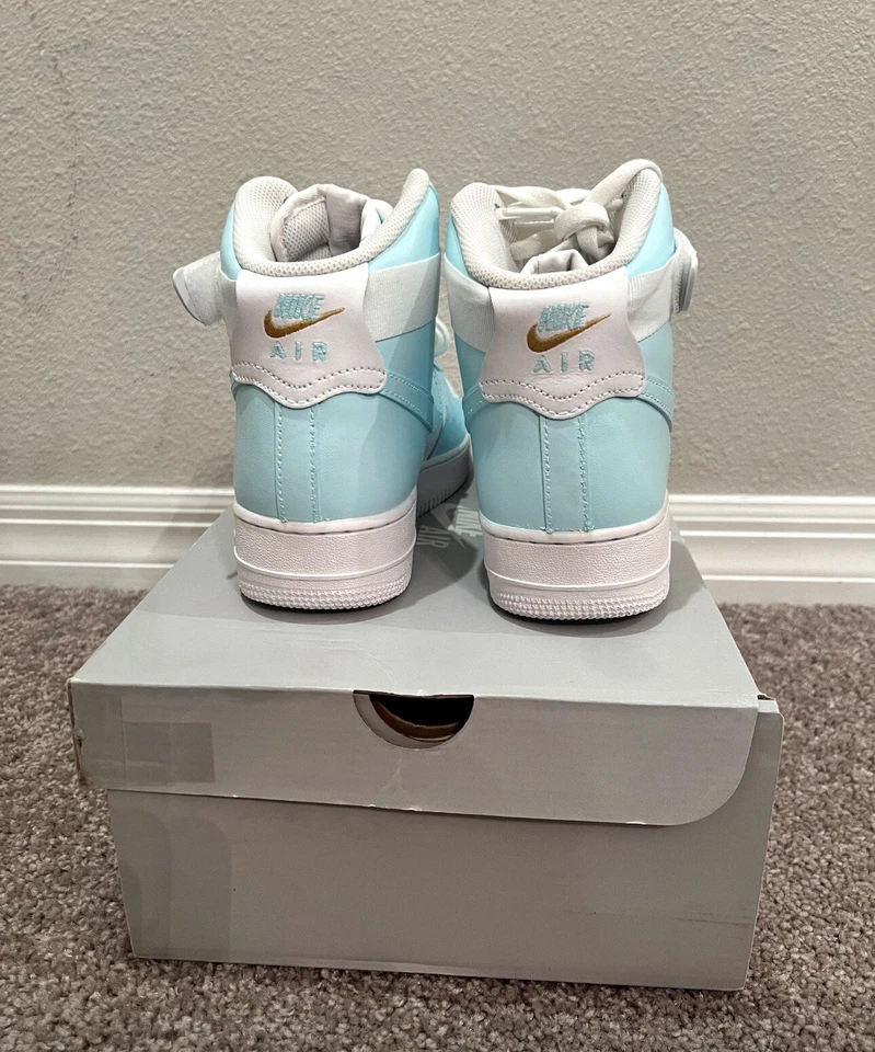 🥶 Icy Blue - Customized Nike Air Force 1 '07 High - Mens 8 / Women’s 9.5 - Image 4 of 4