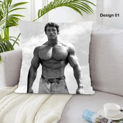 Arnold Schwarzenegger Pillow Case Bodybuilding Fitness Center Motivational Decor
