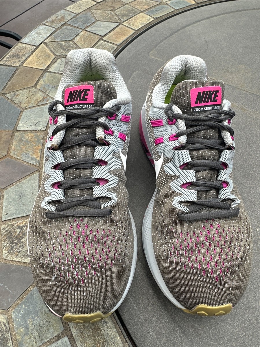 NIKE Air Zoom Structure 19 Grey Fuchsia Running 806584-005