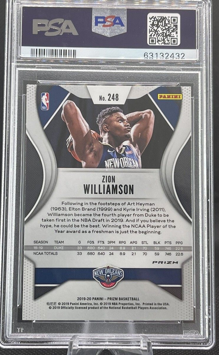2019-20 Panini Prizm Choice Zion Williamson RC Rookie