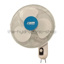 RAM 16 Inch 400mm 3 Speed Oscillating Wall Mountable Fan Hydroponics