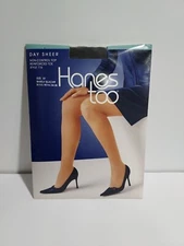 Hanes Barely Black Non-Control Top Nylon PANTYHOSE-145-190 lbs -  4'11" to 5'7"