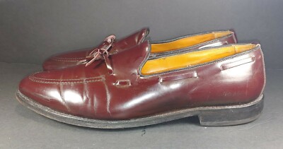 ALLEN EDMONDS GRAYSON SHOES #8297 BURGUNDY TASSEL LOAFERS  display picture 2