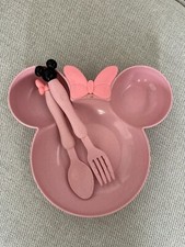 Wheat straw children's tableware three piece set children's dinner plate