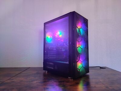 RGB Gaming Desktop Computer i7 PC 32GB RAM 1TB SSD RTX 3050 W11P Custom Build