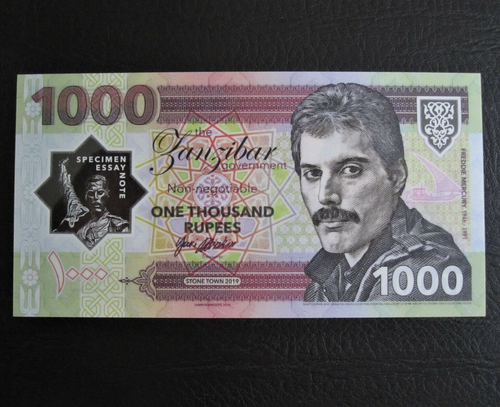 Queen Freddie Mercury Bank Note Zanzibar 1000 Rupees Private Issue 2500 Only - Picture 11 of 11