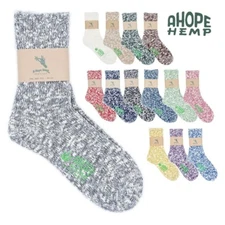 A HOPE HEMP Hemp Socks SHSX-007 Unisex 14 colors Made in Japan