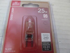 Globe 25w T4 JCD Clear Desklamp/Light Replacement Bulb 120 volt