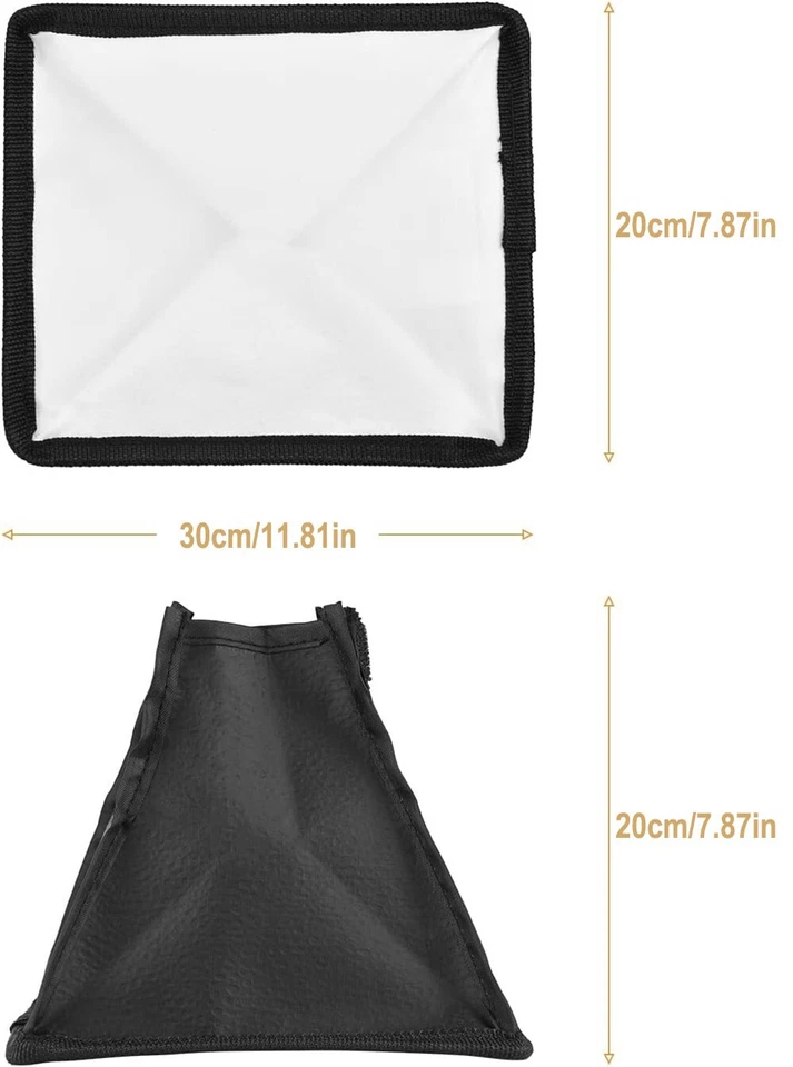 Heavy-Duty 30x20cm Universal Mini Portable Softbox Diffuser For Speedlite Flash - Image 2 of 4