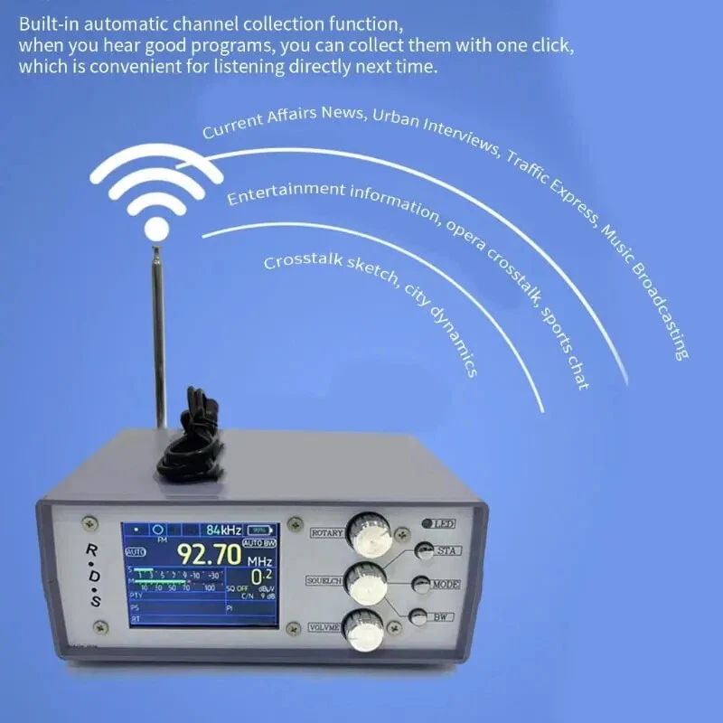 TEF6686-Desk Blue Desktop Radio DSP RDS AM FM SW Full Band Radio with Speaker - Image 2 of 4