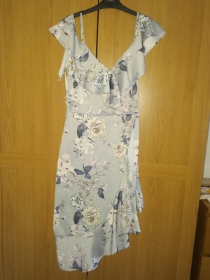lipsy asymmetric neck bodycon dress BNWT Ruffle Floral - 10 Size:5 (US 14-16) Long Sleeve Skirt Details_A Line Skirt Ankle Length Pant For