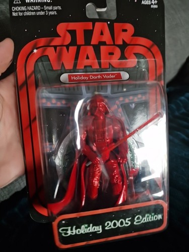 Star Wars 3.75 Darth Vader Red Holiday 2005 Edition New - Picture 4 of 6