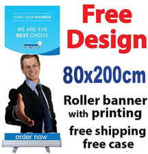 80cm Roller Banner Printing Pull Up Exhibition Stand FREE DESIGN and Shipping