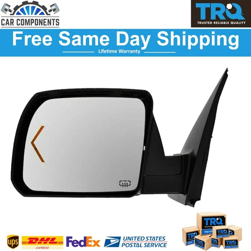 Power Heated Signal Side View Mirror w/ Chrome Cap Driver LH For 2007-13 Toyota
