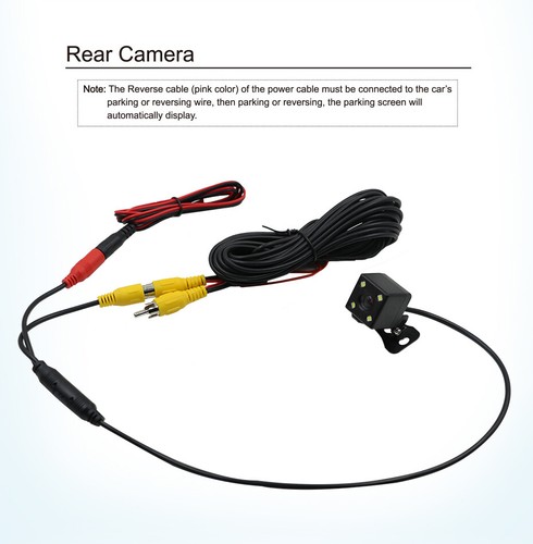 4LED Car Rear View Backup Camera Parking Reverse Waterproof 170° Night Vision - Picture 7 of 8